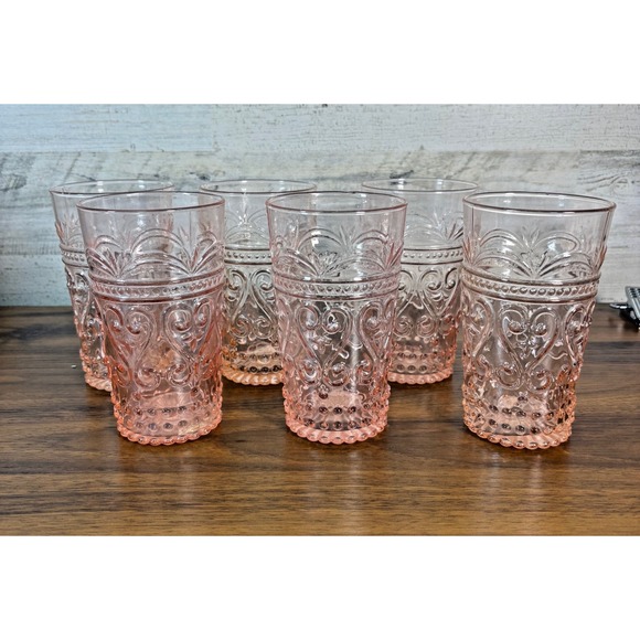 The Pioneer Woman Other - The Pioneer Woman Amelia Glasses Zafferano Provenzale 16oz Tumblers Lot of 6